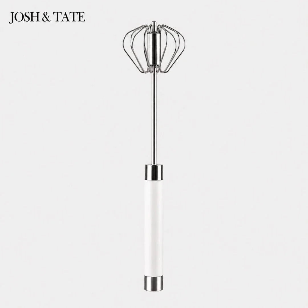 Press-Action Rotating Whisk for Eggs, Cream & Batters – Manual Self-Spin Kitchen Tool | Thomler