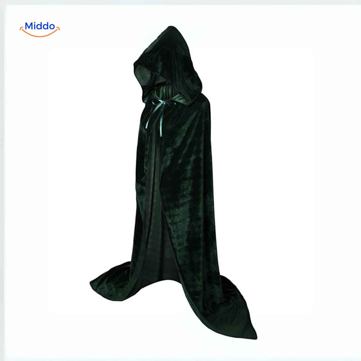 Velvet Hooded Cloak – Full-Length Costume Cape for Theater, Cosplay & Dress-Up Parties | Thomler