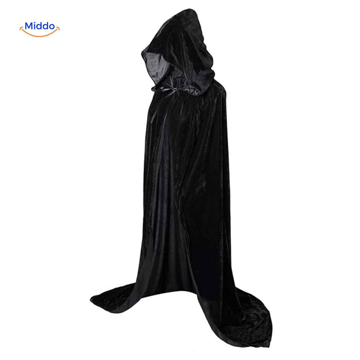Velvet Hooded Cloak – Full-Length Costume Cape for Theater, Cosplay & Dress-Up Parties | Thomler