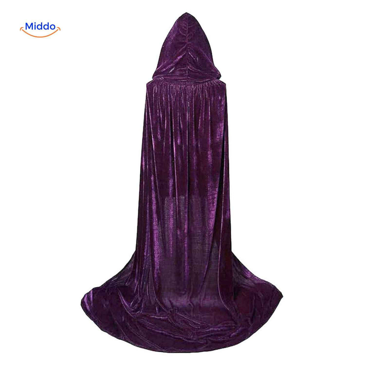Velvet Hooded Cloak – Full-Length Costume Cape for Theater, Cosplay & Dress-Up Parties | Thomler