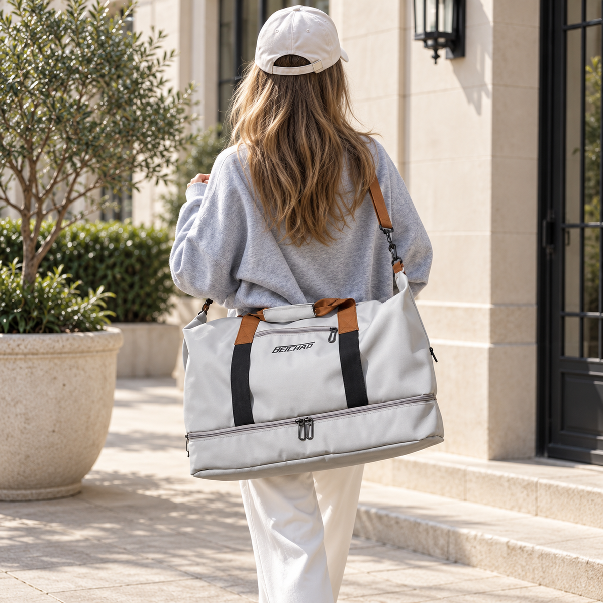 Weekend Duffel Bag with Shoe Compartment & Wet-Dry Separation for Gym Travel | Thomler