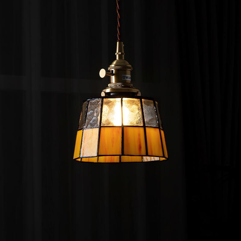 Pendant Light Stained Glass 5.9 in (15.0 cm) Diameter Kitchen Island Hanging Lamp | Thomler
