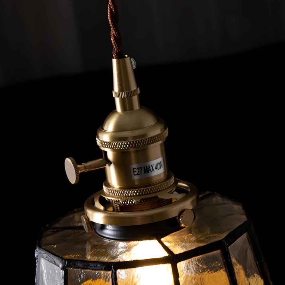 Pendant Light Stained Glass 5.9 in (15.0 cm) Diameter Kitchen Island Hanging Lamp | Thomler