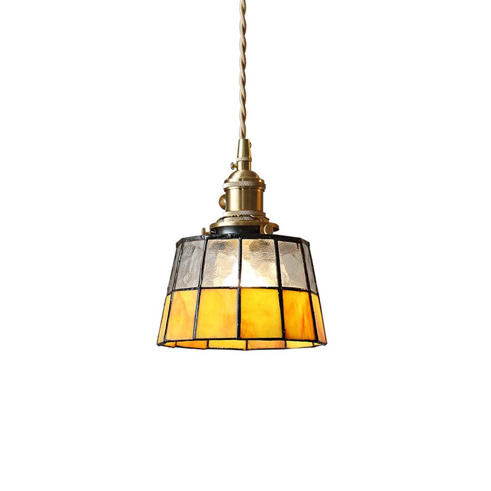 Pendant Light Stained Glass 5.9 in (15.0 cm) Diameter Kitchen Island Hanging Lamp | Thomler