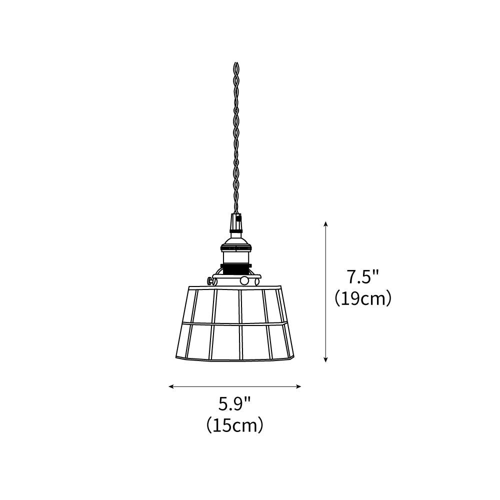 Pendant Light Stained Glass 5.9 in (15.0 cm) Diameter Kitchen Island Hanging Lamp | Thomler