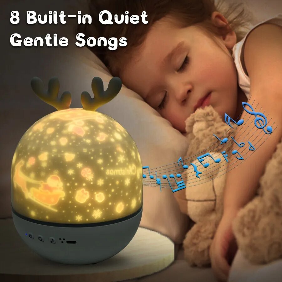 Star Projector Night Light for Kids Room – LED Rotating Galaxy Lamp with 6 Color Modes & USB Rechargeable Battery – Nursery Ceiling | Thomler