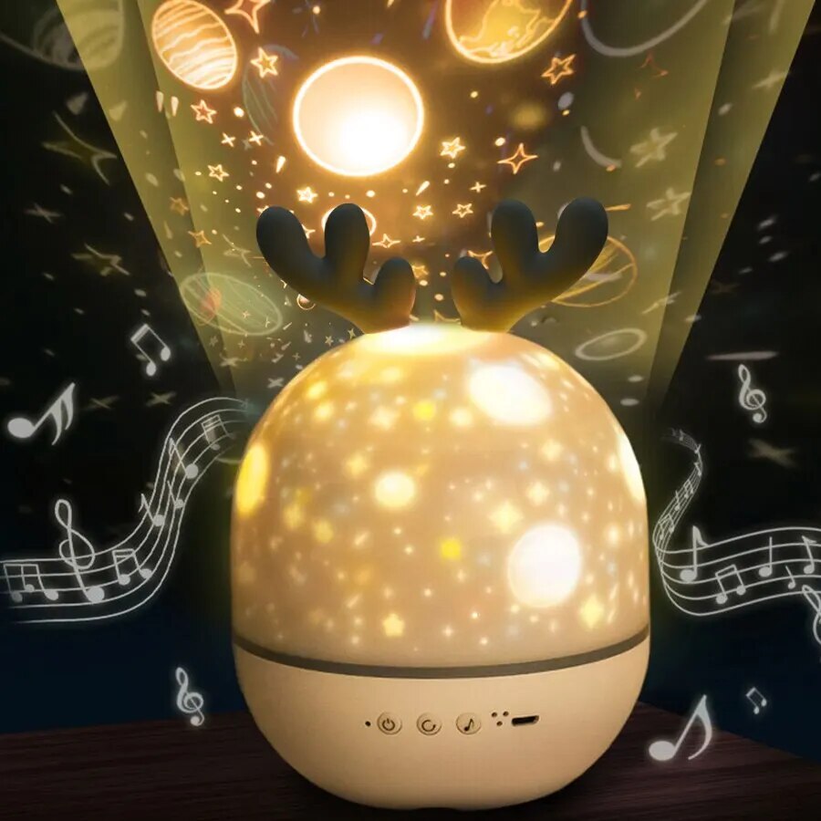 Star Projector Night Light for Kids Room – LED Rotating Galaxy Lamp with 6 Color Modes & USB Rechargeable Battery – Nursery Ceiling | Thomler