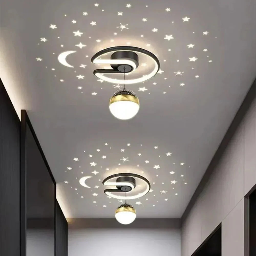 Ceiling Light Aluminium 25.0 cm Dimmable Starry Sky Bedroom Hallway LED Flush Mount Ambient Ceiling Lamp | Thomler