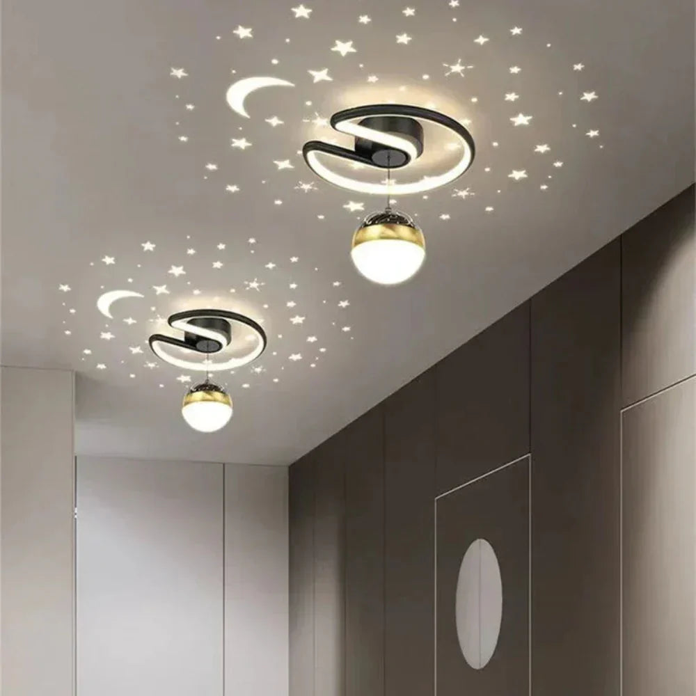 Ceiling Light Aluminium 25.0 cm Dimmable Starry Sky Bedroom Hallway LED Flush Mount Ambient Ceiling Lamp | Thomler