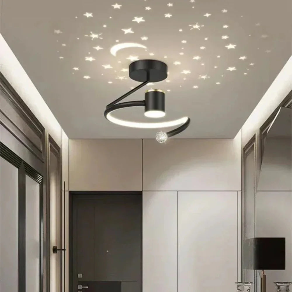 Ceiling Light Aluminium 25.0 cm Dimmable Starry Sky Bedroom Hallway LED Flush Mount Ambient Ceiling Lamp | Thomler