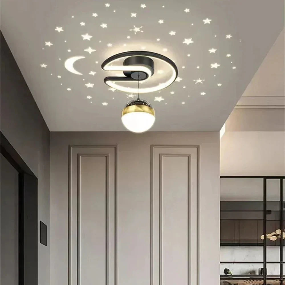 Ceiling Light Aluminium 25.0 cm Dimmable Starry Sky Bedroom Hallway LED Flush Mount Ambient Ceiling Lamp | Thomler