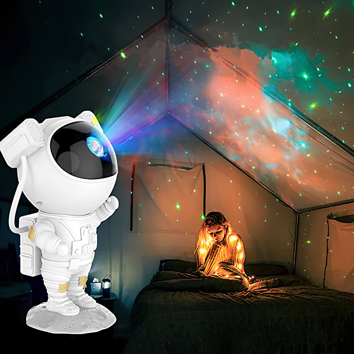 Space Explorer LED Projector Night Light with Nebula & Constellation Effects for Kids' Rooms & Bedrooms | Thomler