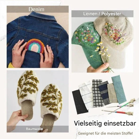 Interchangeable Embroidery Needle Set with Color-Coded Tips for Precision Stitching and Cross-Stitch Crafts | Thomler
