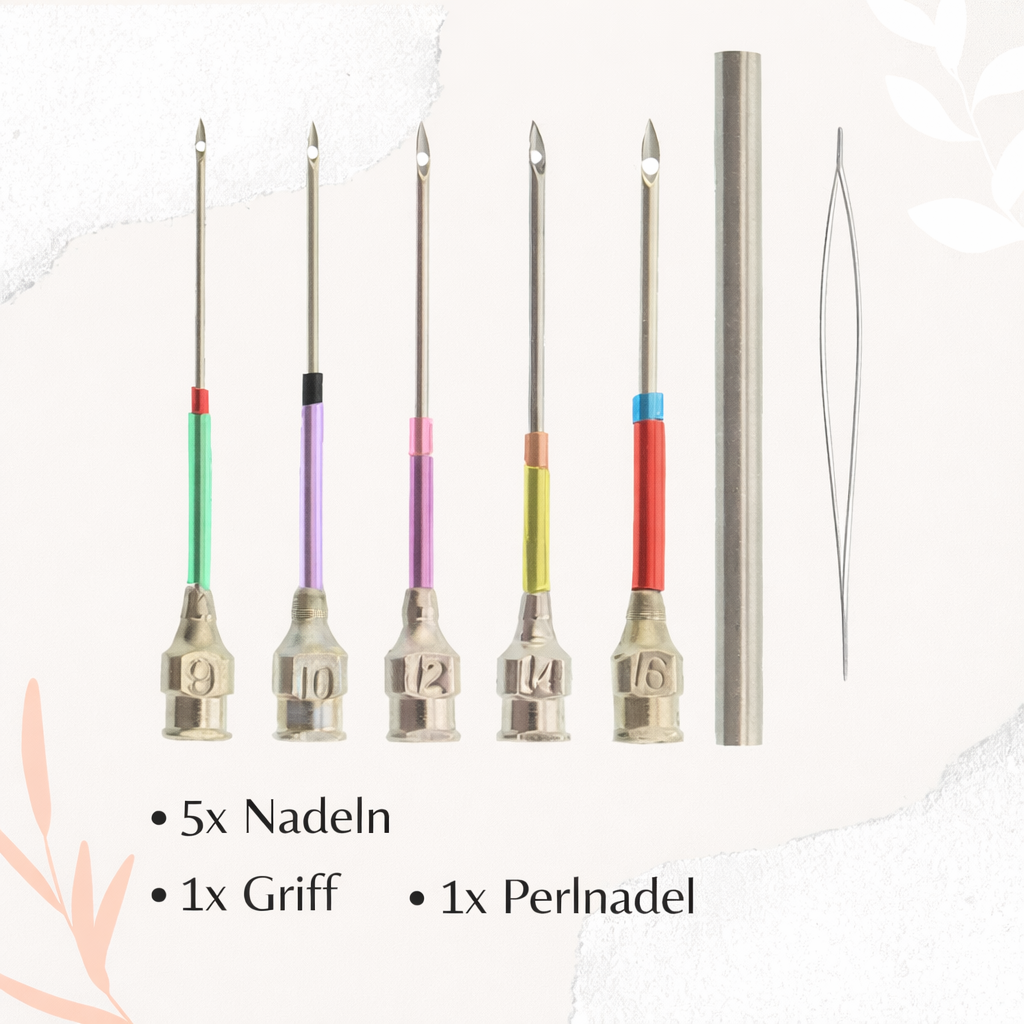 Interchangeable Embroidery Needle Set with Color-Coded Tips for Precision Stitching and Cross-Stitch Crafts | Thomler