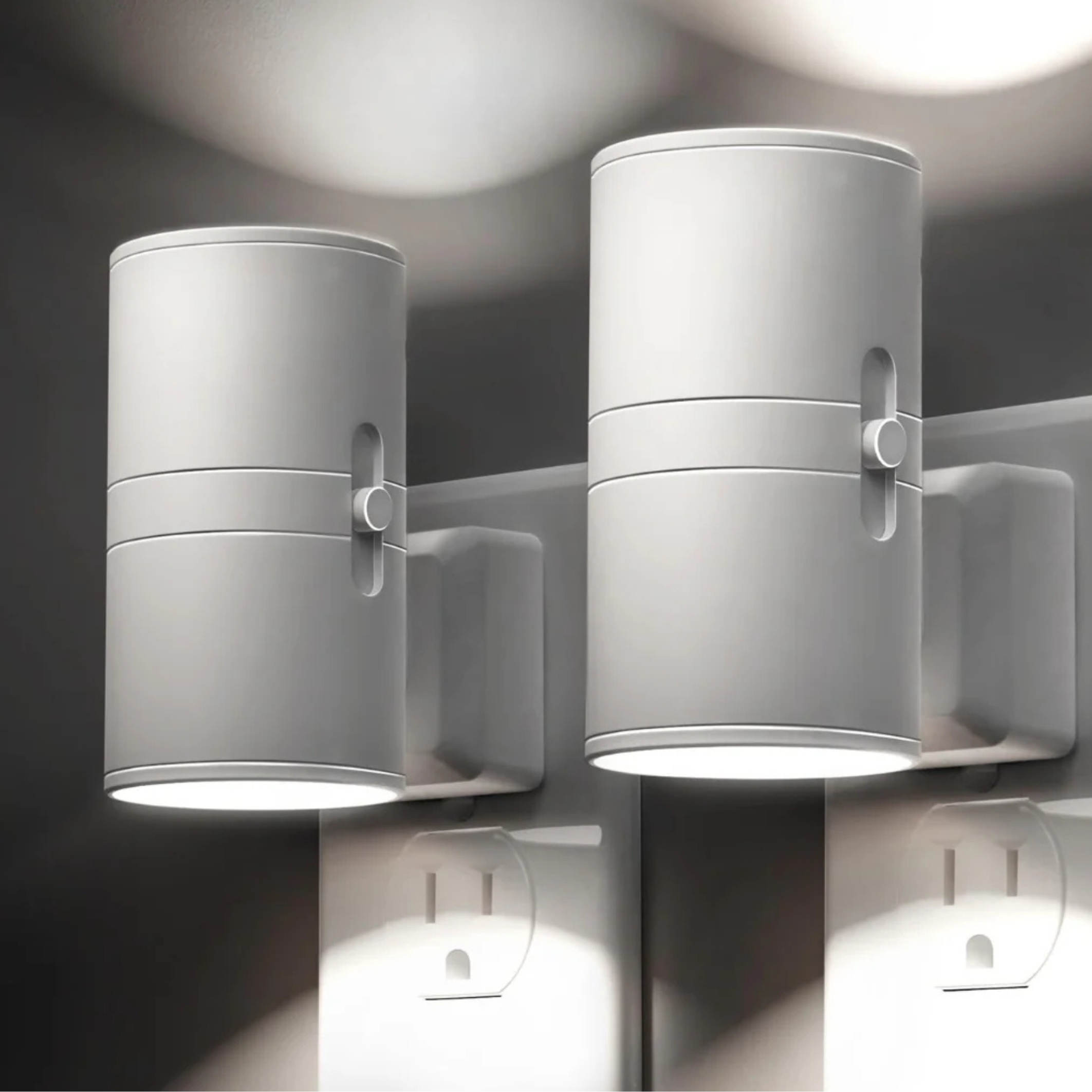 Plug-In Night Light with Dimmable LED & Auto Sensor | Bauhaus-Inspired Wall Accent | Adjustable Brightness for Bedroom, Hallway, Bathroom | Thomler
