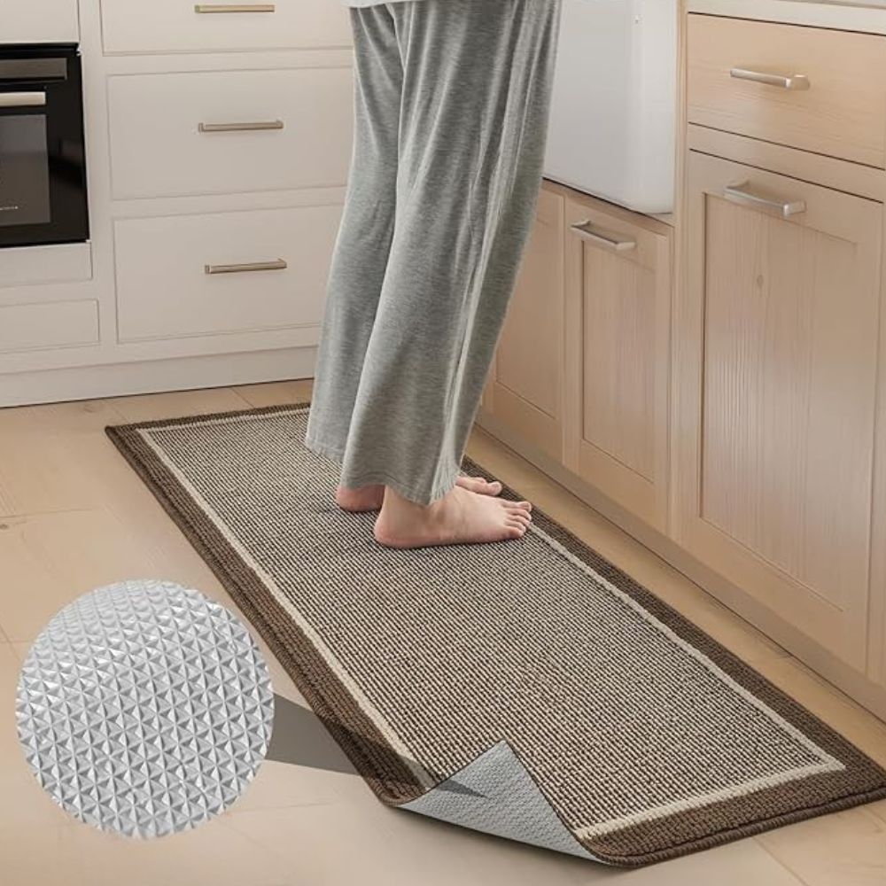 Anti-Fatigue Kitchen Runner Rug with Non-Slip Backing – Cushioned Floor Mat for Cooking & Standing – Polypropylene Hallway Runner | Thomler