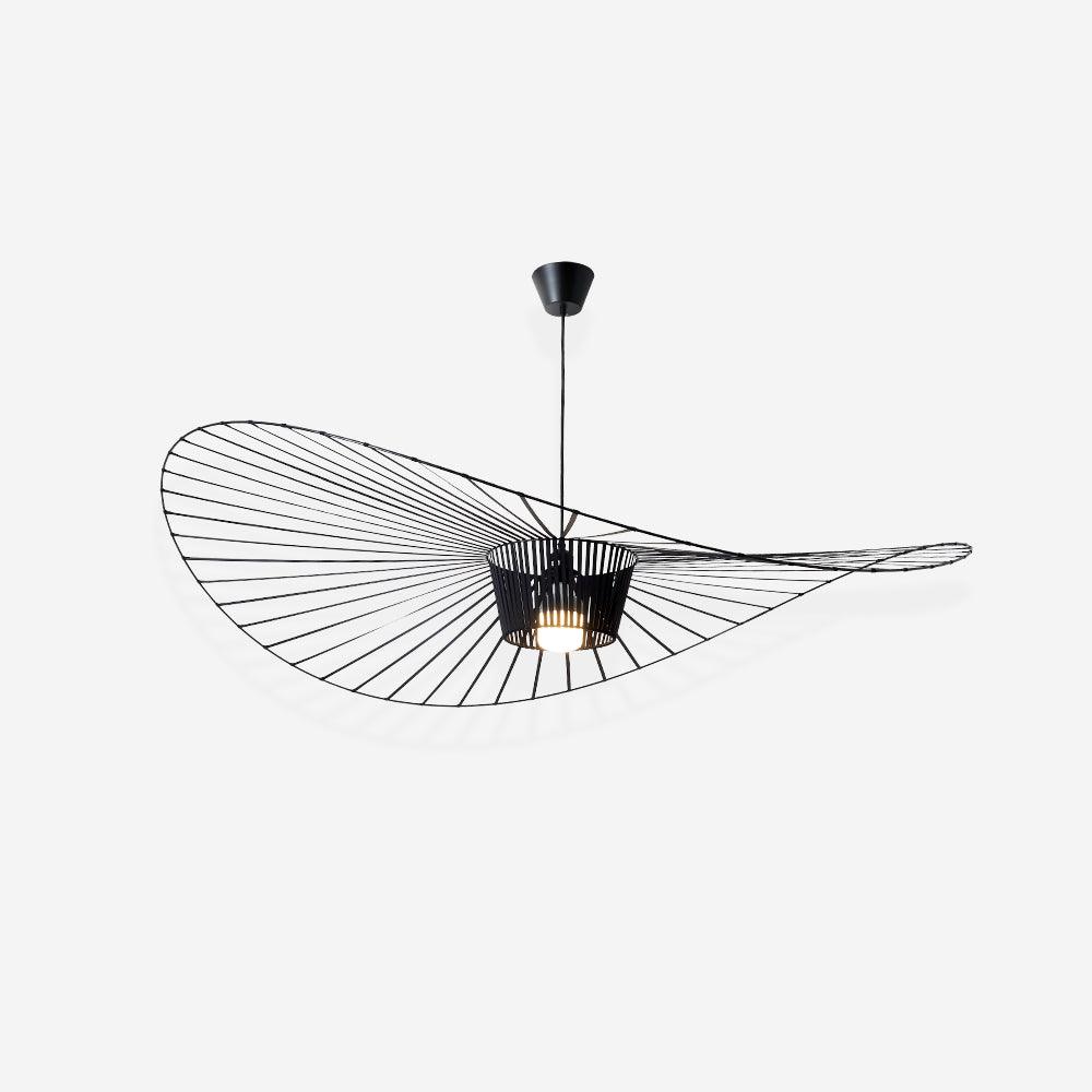 Pendant Light Fiber Glass 47.2 in Black Dining Room Living Room Hanging Ceiling Lamp | Thomler