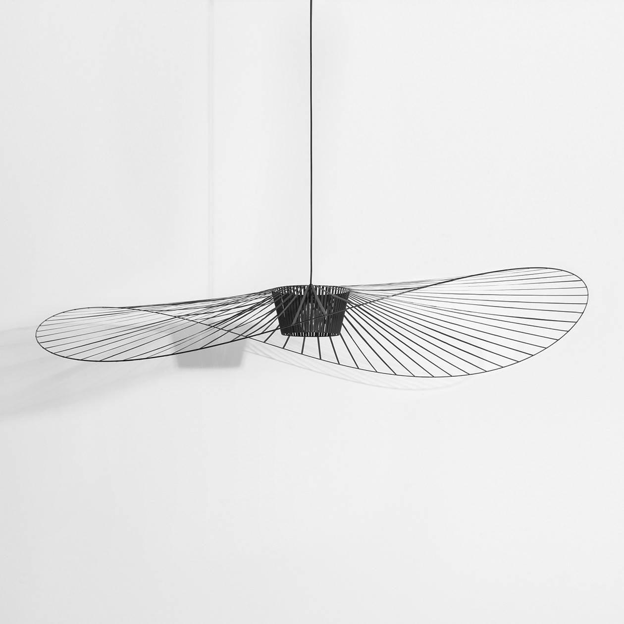 Pendant Light Fiber Glass 47.2 in Black Dining Room Living Room Hanging Ceiling Lamp | Thomler