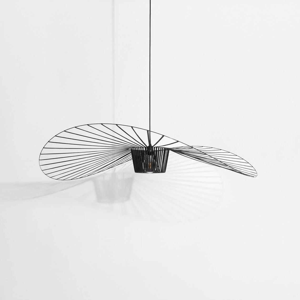 Pendant Light Fiber Glass 47.2 in Black Dining Room Living Room Hanging Ceiling Lamp | Thomler