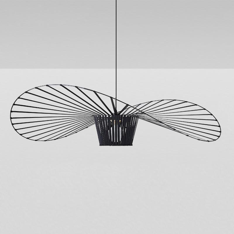 Pendant Light Fiber Glass 47.2 in Black Dining Room Living Room Hanging Ceiling Lamp | Thomler