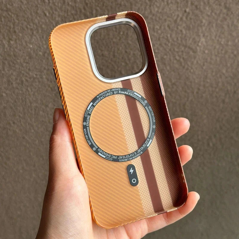 Carbon Fiber Textured Phone Case for iPhone 12-17 | Shock-Absorbing Protection with Raised Edges & Precise Cutouts | Thomler