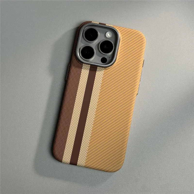 Carbon Fiber Textured Phone Case for iPhone 12-17 | Shock-Absorbing Protection with Raised Edges & Precise Cutouts | Thomler