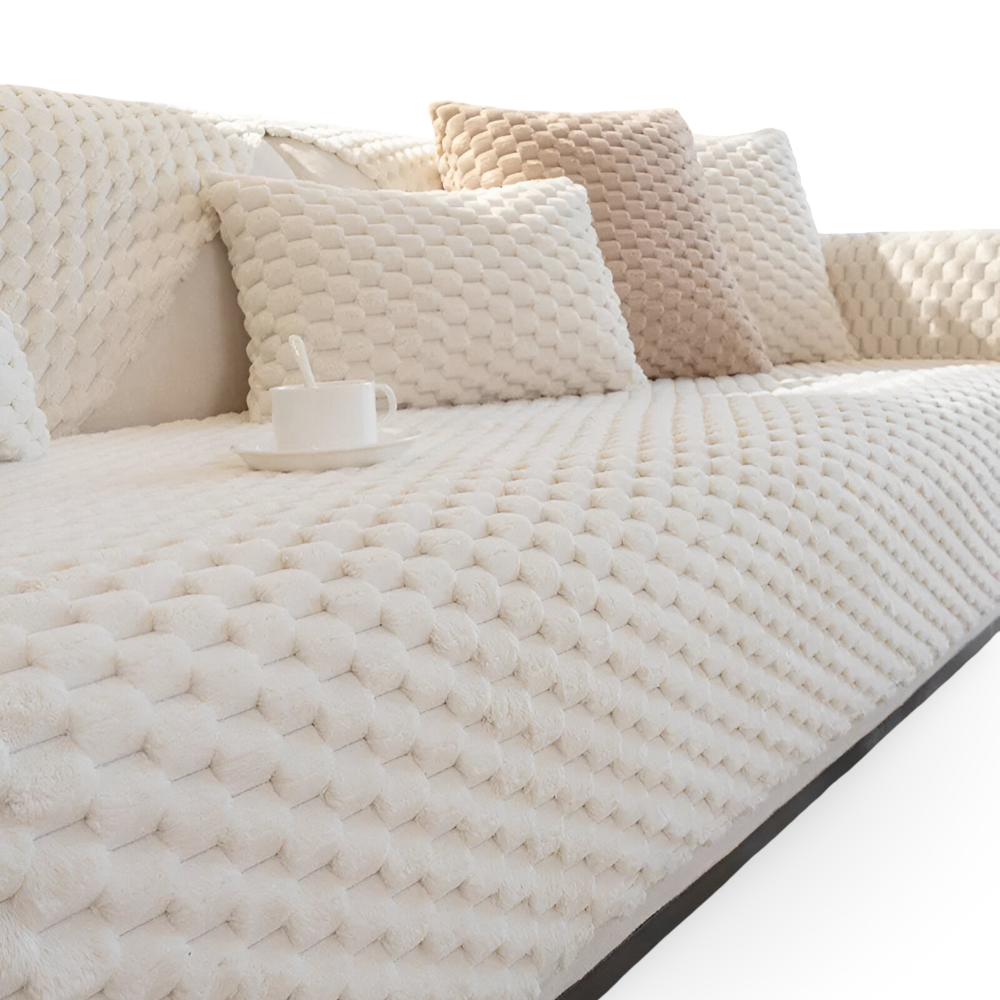 Non-Slip Couch Cover with Textured Honeycomb Design – Fits Sofas & Sectionals | Thomler