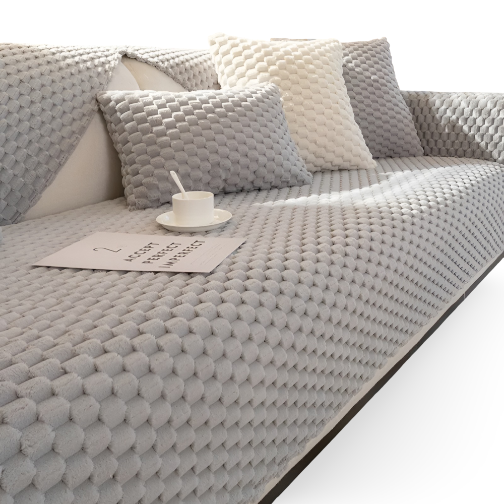 Non-Slip Couch Cover with Textured Honeycomb Design – Fits Sofas & Sectionals | Thomler