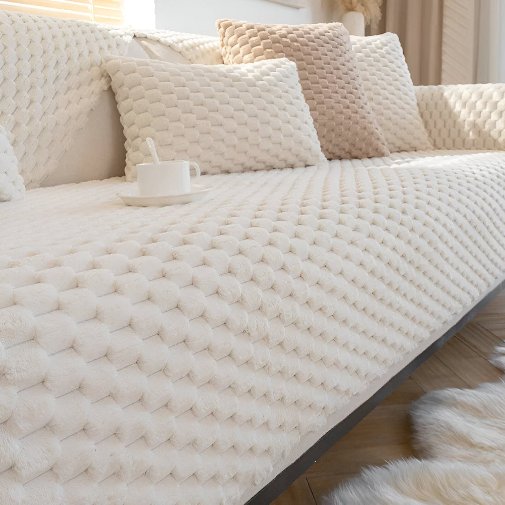Non-Slip Couch Cover with Textured Honeycomb Design – Fits Sofas & Sectionals | Thomler