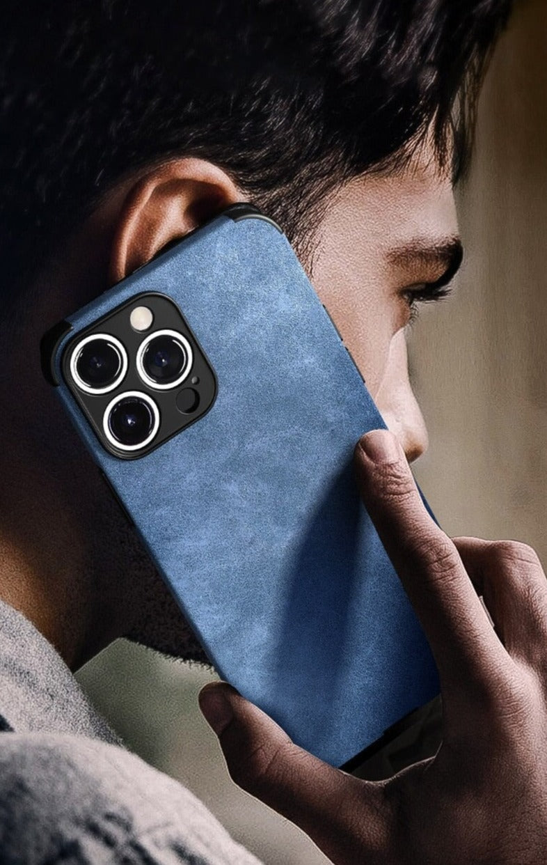 Protective Suede-Textured iPhone Case with Raised Edges and Camera Guard for iPhone 12-17 Series | Thomler