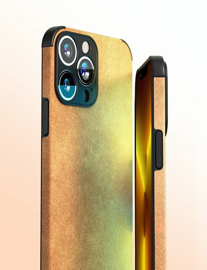 Protective Suede-Textured iPhone Case with Raised Edges and Camera Guard for iPhone 12-17 Series | Thomler