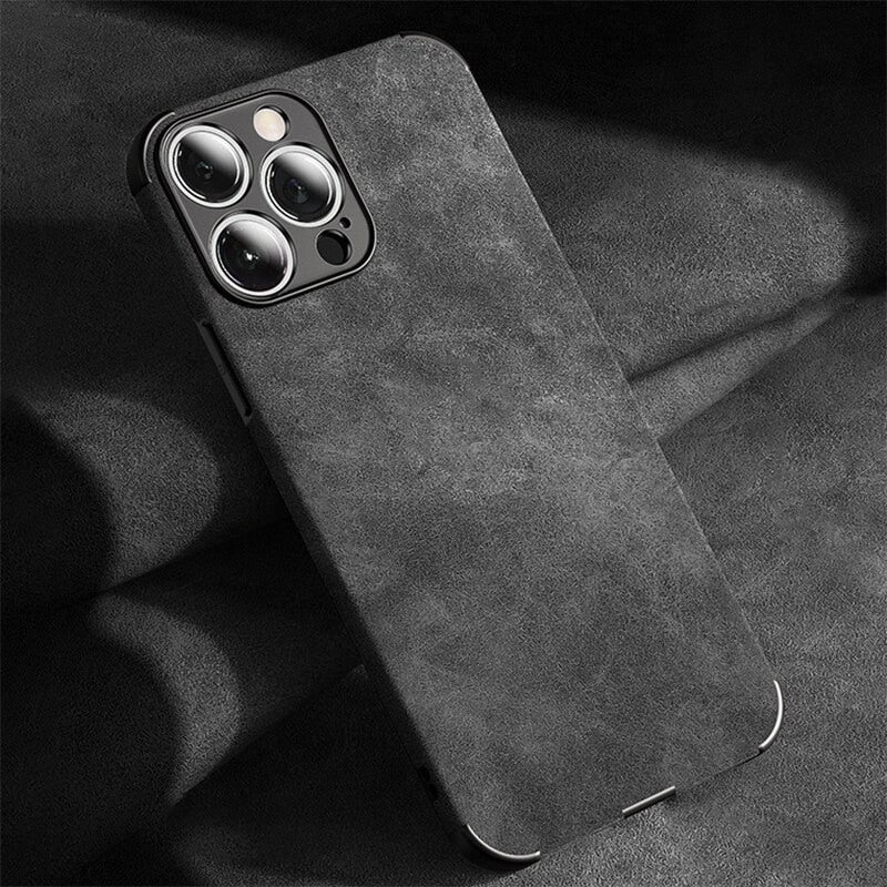 Protective Suede-Textured iPhone Case with Raised Edges and Camera Guard for iPhone 12-17 Series | Thomler