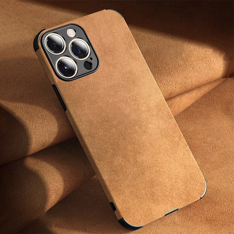 Protective Suede-Textured iPhone Case with Raised Edges and Camera Guard for iPhone 12-17 Series | Thomler