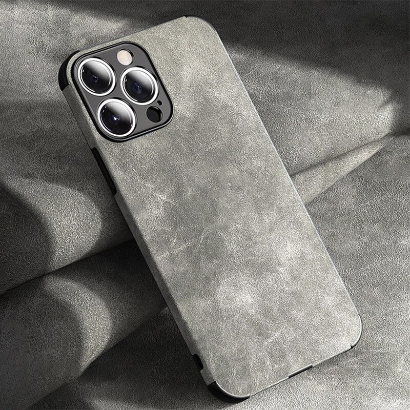 Protective Suede-Textured iPhone Case with Raised Edges and Camera Guard for iPhone 12-17 Series | Thomler