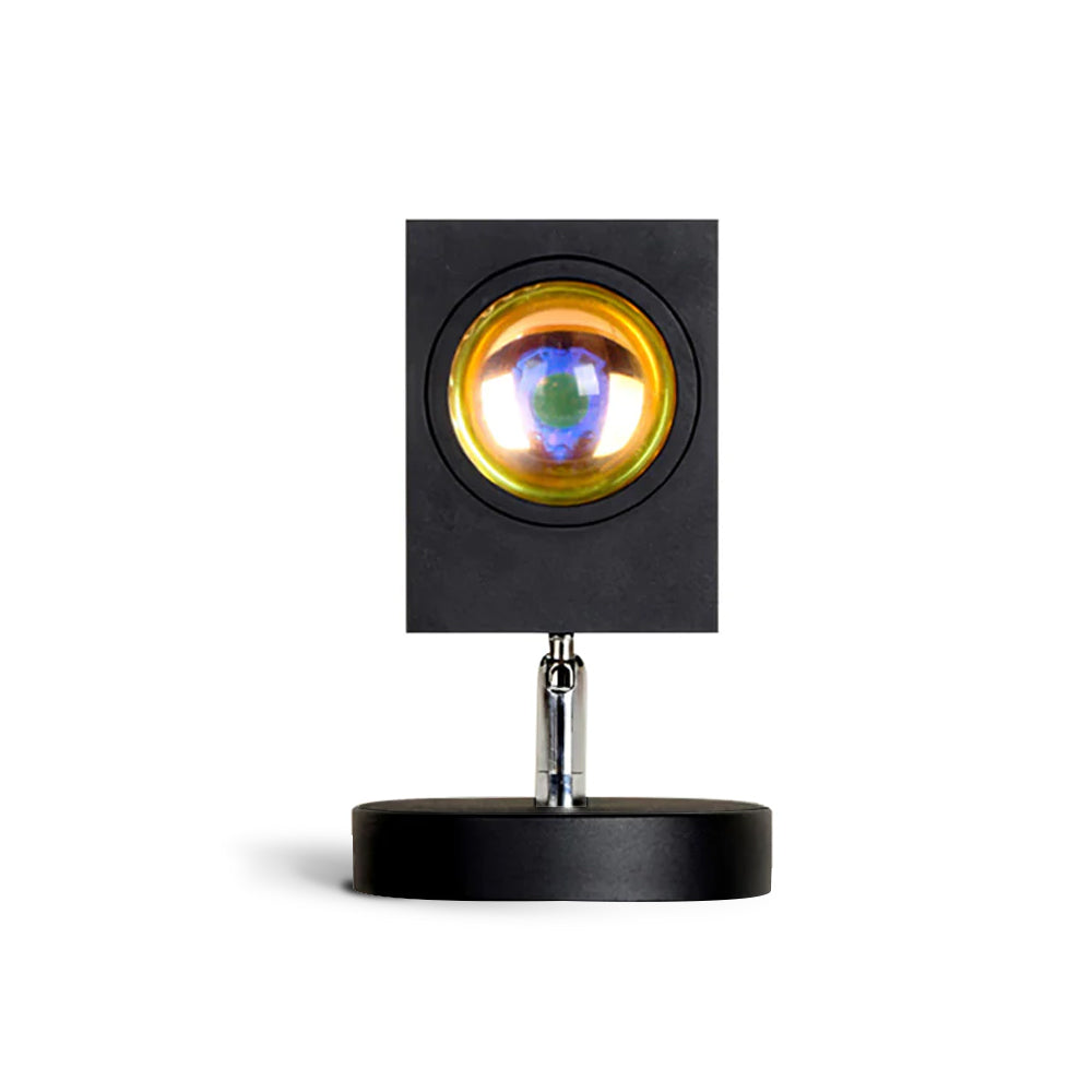 Color Projector Aluminum 4.7 in x 7.8 in Black Indoor Sunset Red Lighting | Thomler