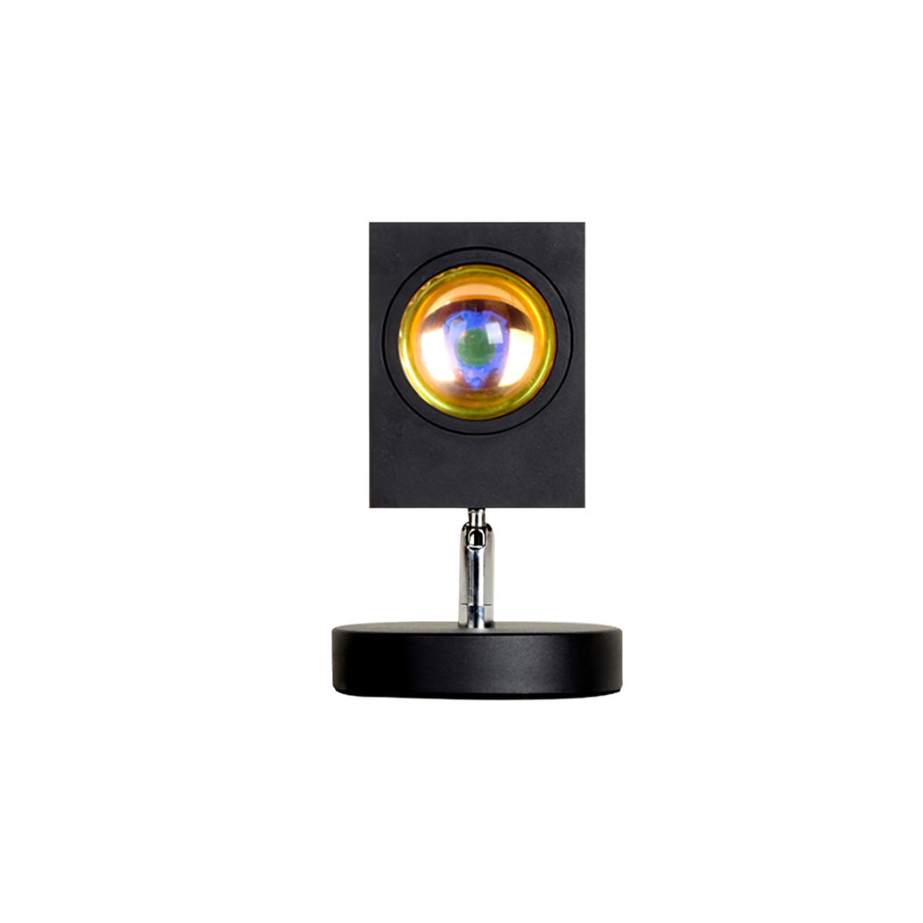 Color Projector Aluminum 4.7 in x 7.8 in Black Indoor Sunset Red Lighting | Thomler