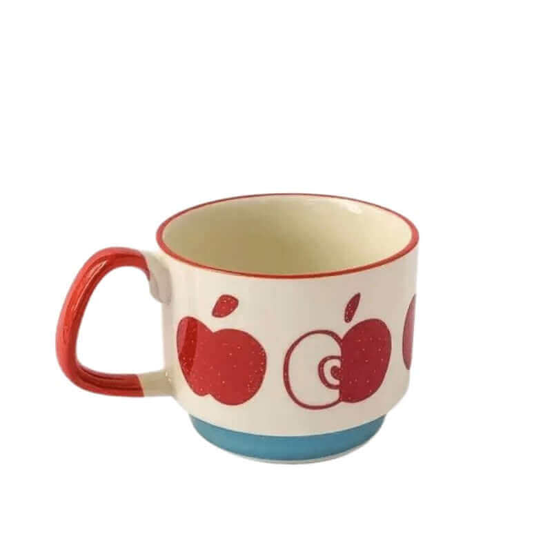 Mid-Century Ceramic Coffee Mug – 10.1 fl oz Retro Design in 10 Patterns for Home Kitchen Breakfast Vintage Tea Cup | Thomler