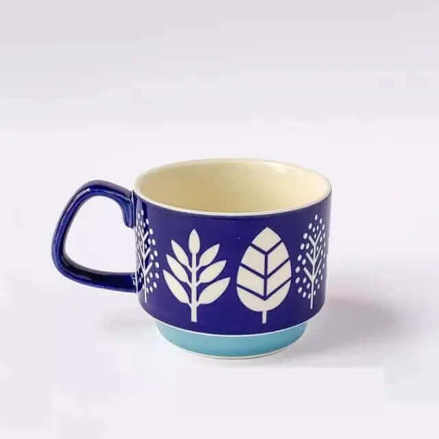 Mid-Century Ceramic Coffee Mug – 10.1 fl oz Retro Design in 10 Patterns for Home Kitchen Breakfast Vintage Tea Cup | Thomler