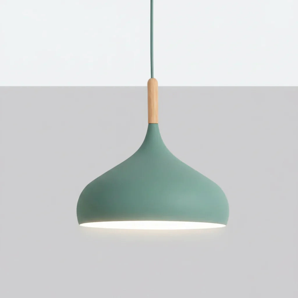 Pendant Light Aluminium Alloy 24.0 cm Green Kitchen Island Dining Room Scandinavian Hanging Ceiling Lamp E27 LED | Thomler