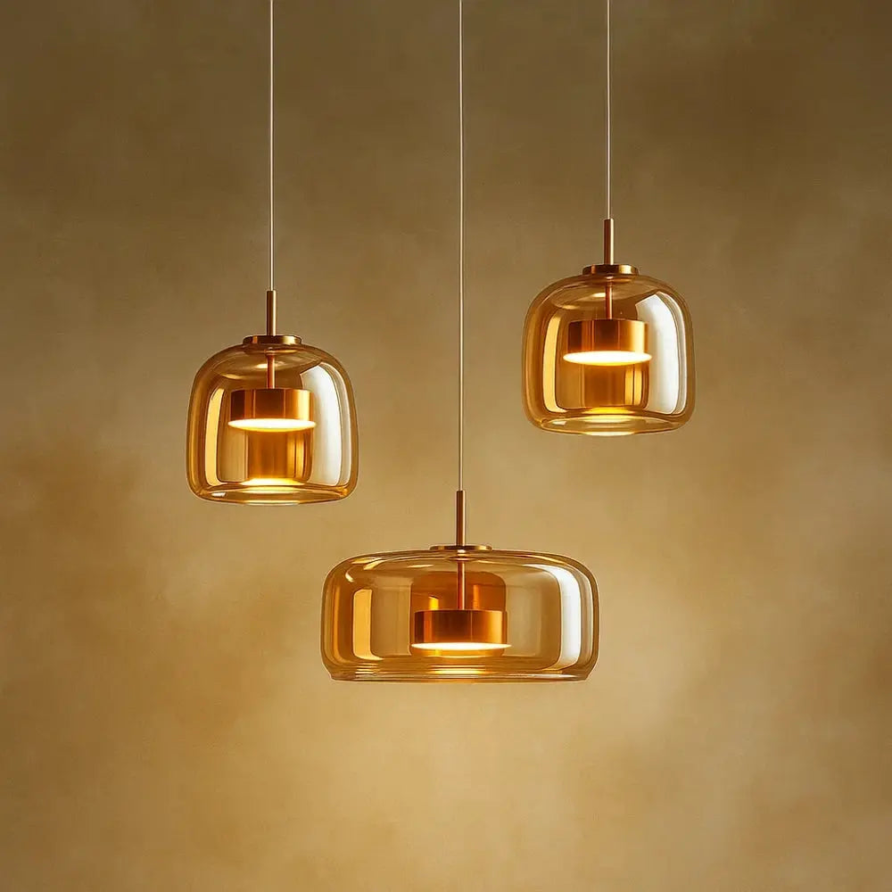 Hanglamp Glas Ombre Metaal LED 33cm Modern Design | Sansoti