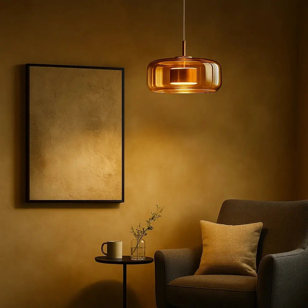Hanglamp Glas Ombre Metaal LED 33cm Modern Design | Sansoti
