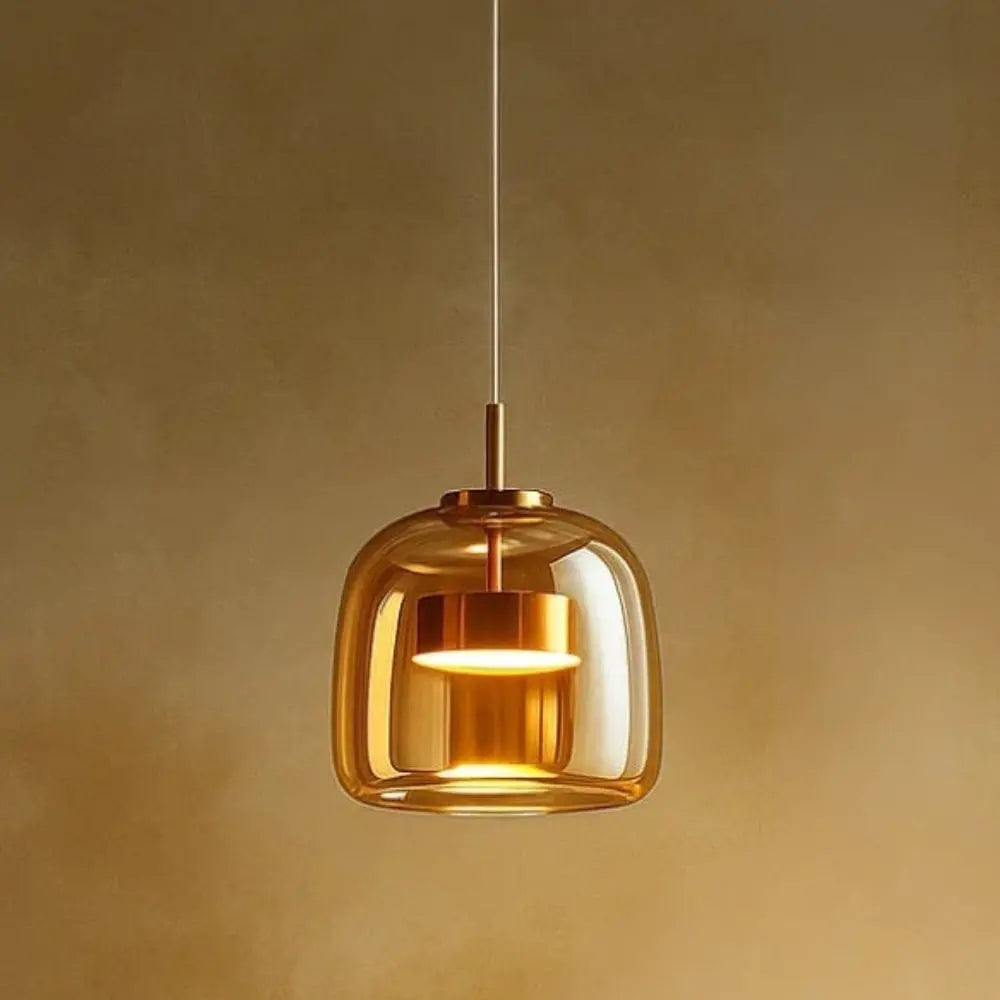Pendant Light Glass Ombre Shade 33.0 cm Smoke Dining Room Kitchen Island Hanging Ceiling Lamp | Thomler