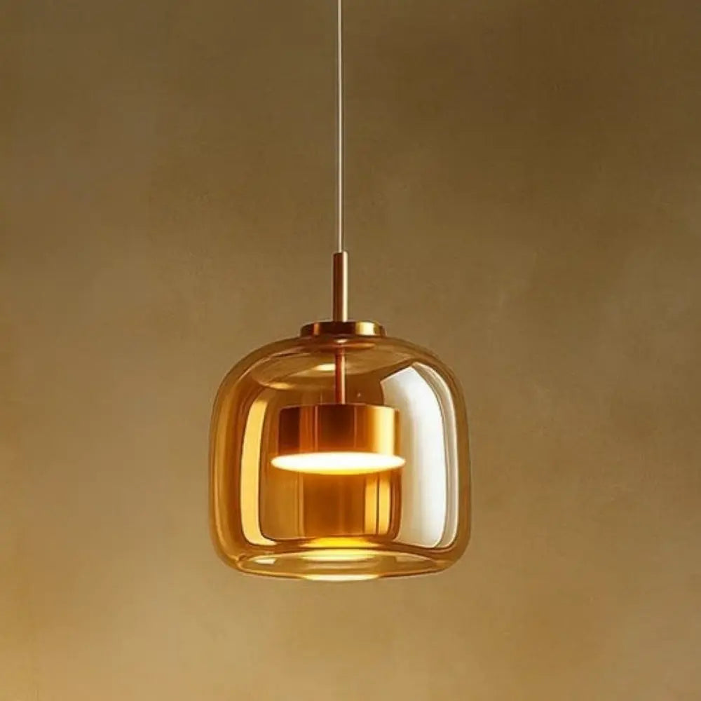 Pendant Light Glass Ombre Shade 33.0 cm Smoke Dining Room Kitchen Island Hanging Ceiling Lamp | Thomler
