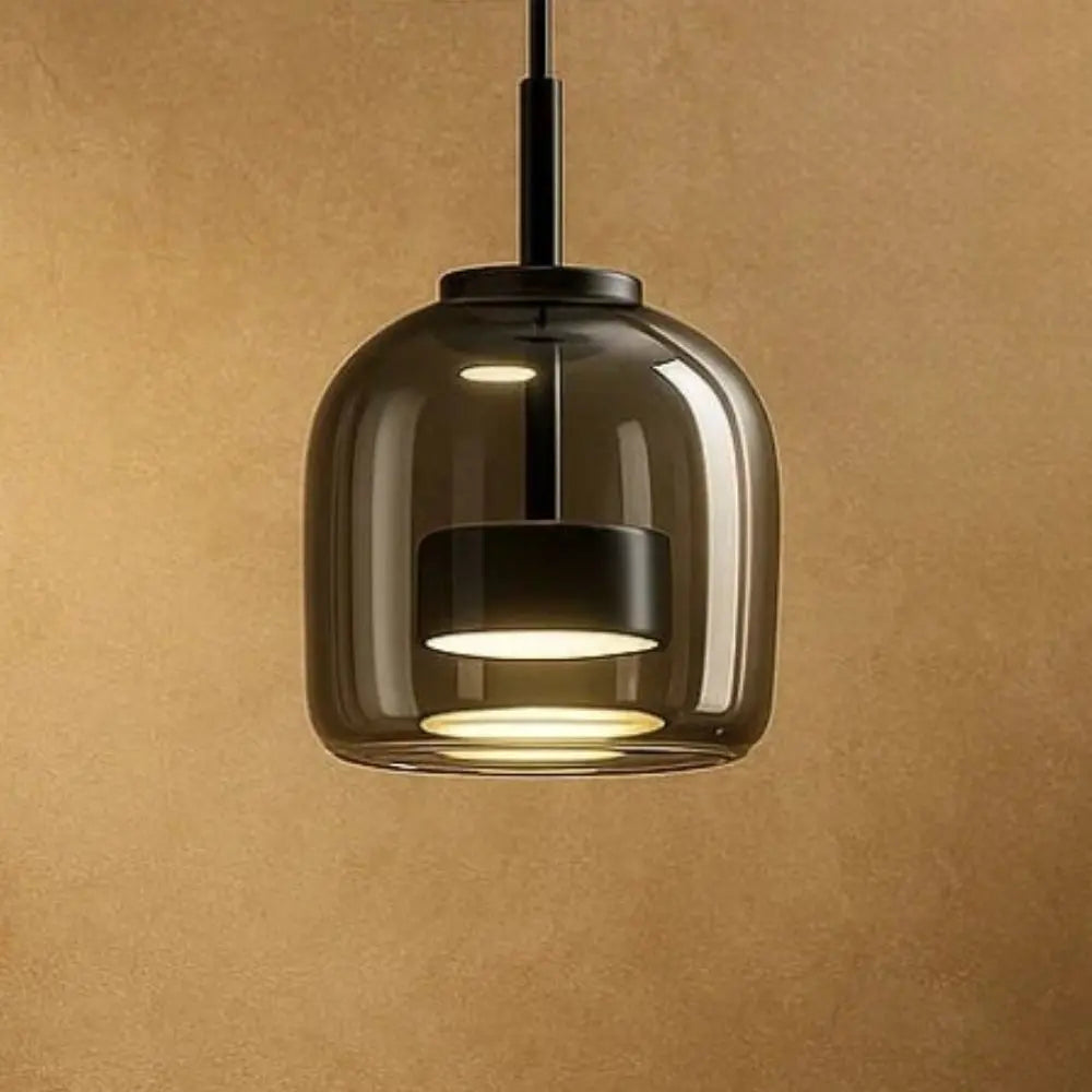 Pendant Light Glass Ombre Shade 33.0 cm Smoke Dining Room Kitchen Island Hanging Ceiling Lamp | Thomler