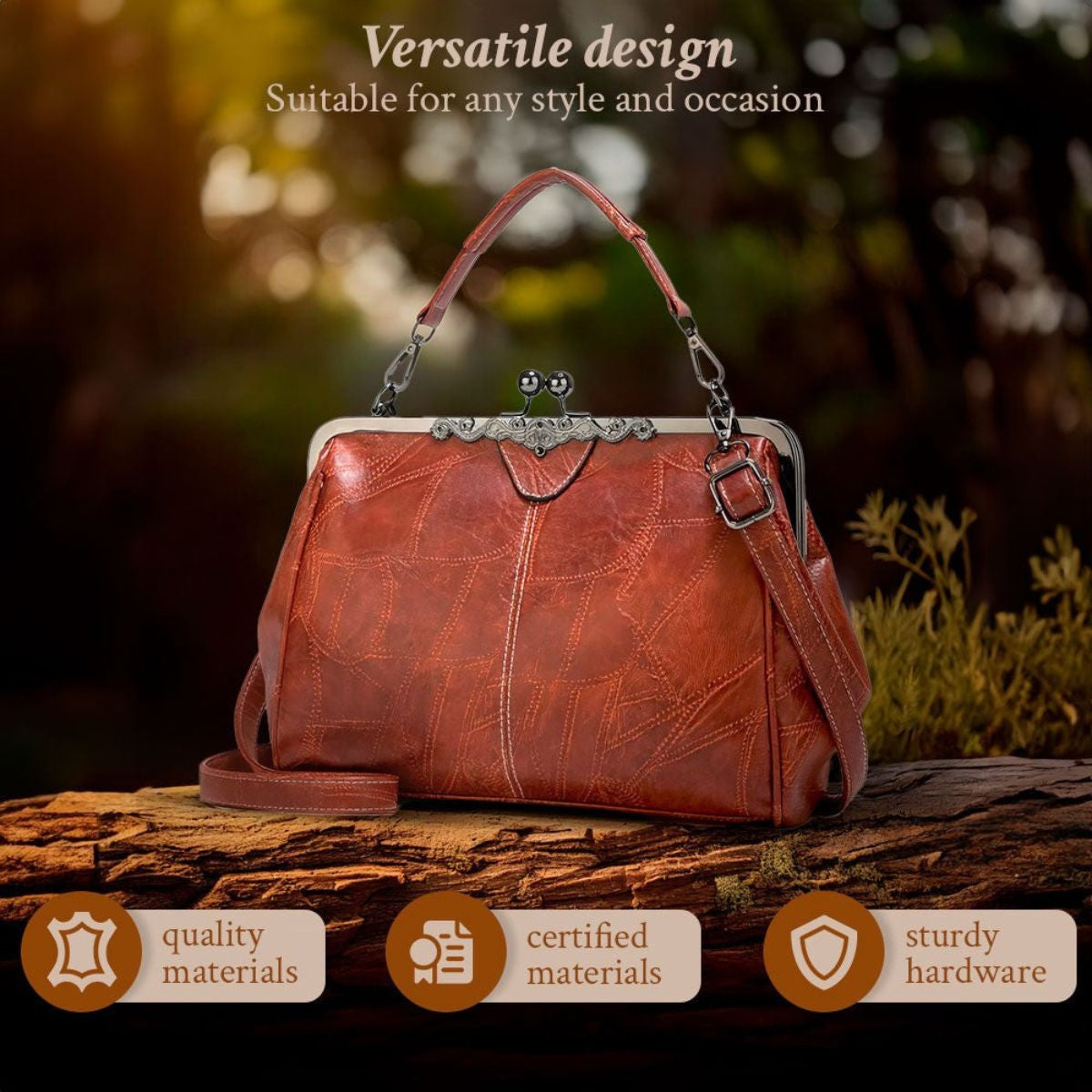 Classic Frame Clutch Purse for Women Evening Formal Dinner Party Shoulder Bag Small Vintage Style Metal Clasp Handbag | Thomler