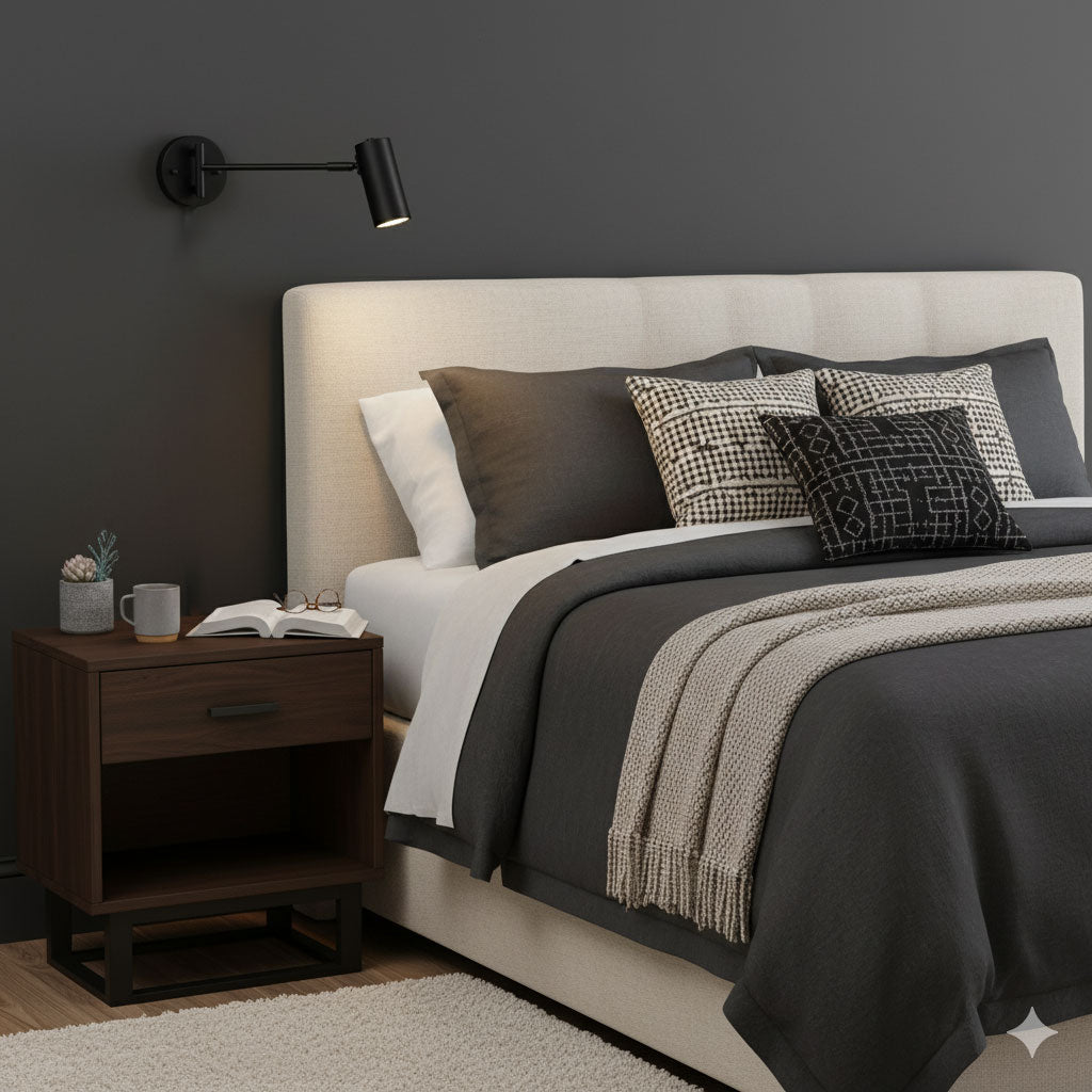 Metal LED Wall Sconce 12.6 in Adjustable Indoor Bedroom Hallway Modern Wall Light Rotating Dimmable Fixture | Thomler