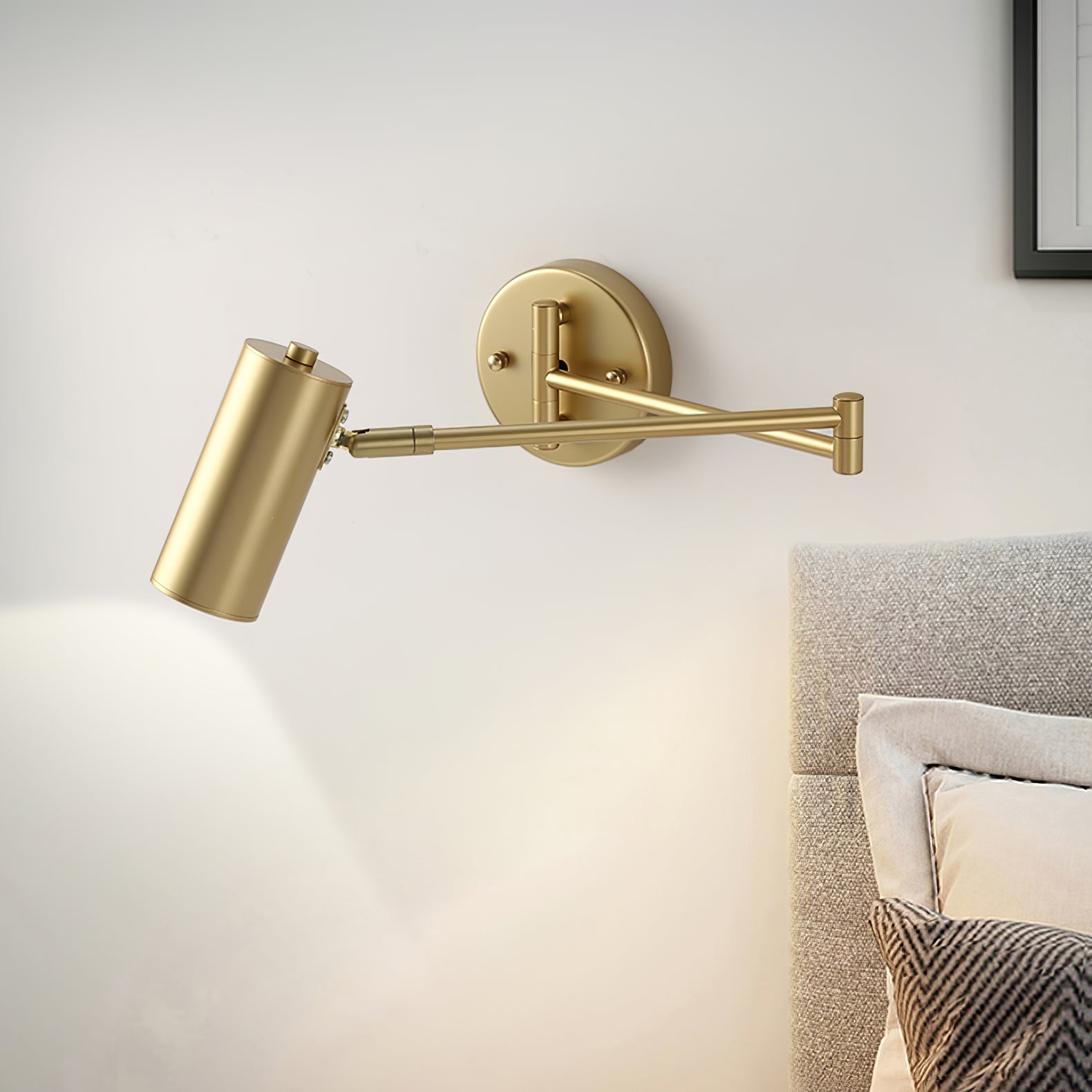 Metal LED Wall Sconce 12.6 in Adjustable Indoor Bedroom Hallway Modern Wall Light Rotating Dimmable Fixture | Thomler