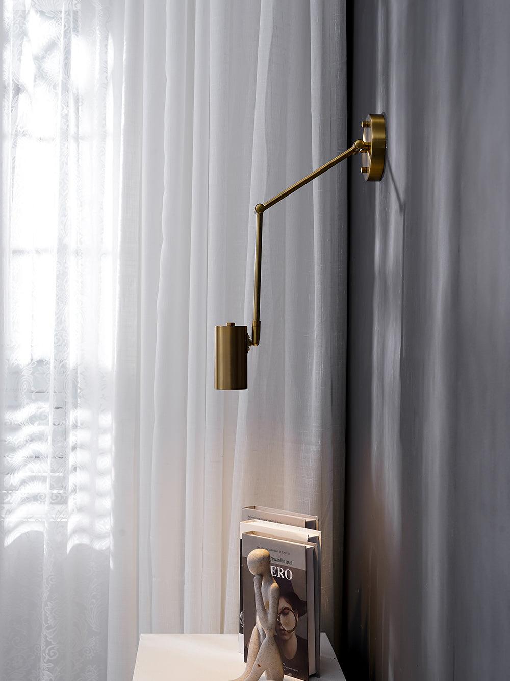 Metal LED Wall Sconce 12.6 in Adjustable Indoor Bedroom Hallway Modern Wall Light Rotating Dimmable Fixture | Thomler