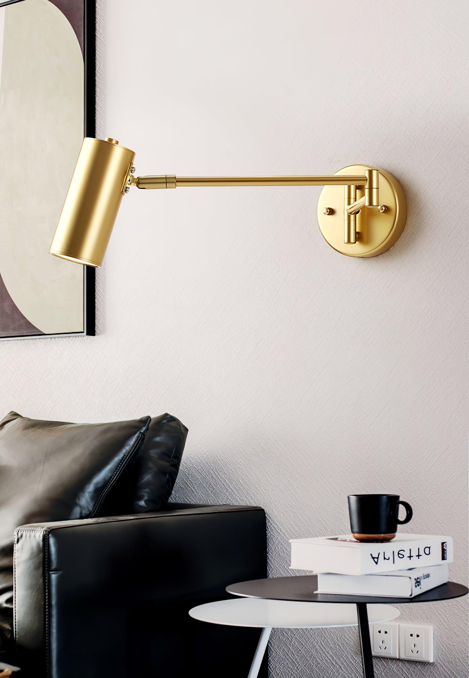 Metal LED Wall Sconce 12.6 in Adjustable Indoor Bedroom Hallway Modern Wall Light Rotating Dimmable Fixture | Thomler
