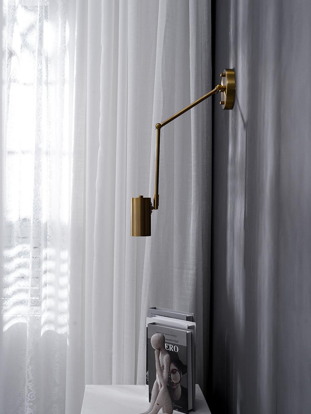 Metal LED Wall Sconce 12.6 in Adjustable Indoor Bedroom Hallway Modern Wall Light Rotating Dimmable Fixture | Thomler